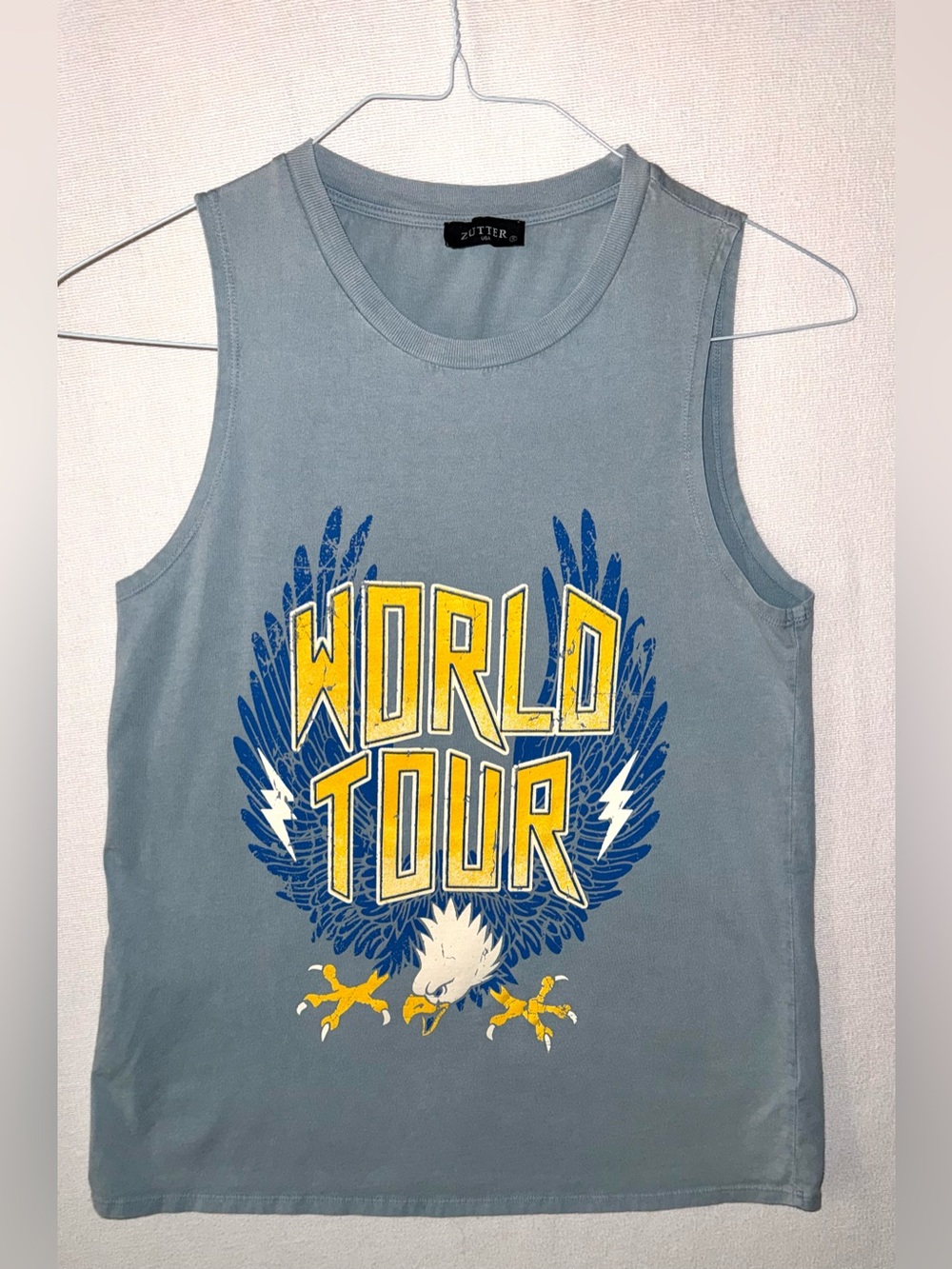 Zutter Vintage Women’s 'World Tour' Graphic Tank Top sz SM